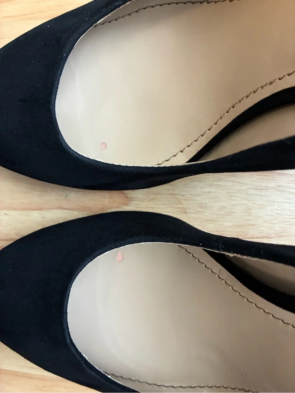 Vince Camuto Black Suede Round-Toe Pumps